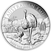 1 Unze Silber Australian Emu 2021 (Auflage: 30.000)