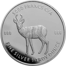 1 Unze Silber Tschad Mandala Antilope 2021 (Auflage: 10.000)