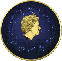 1 oz Silver Zodiac Sign Libra (Mintage: 100 | gold-plated on both sides)