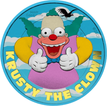 1 Unze Silber Krusty der Clown 2020 (Auflage: 100 | Farbveredelung in Metallic)