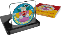 1 Unze Silber Krusty der Clown 2020 (Auflage: 100 | Farbveredelung in Metallic)