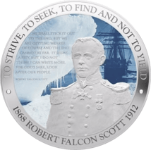 1 Unze Silber Robert Falcon Scott 2012 (Auflage. 5.000 | coloriert)