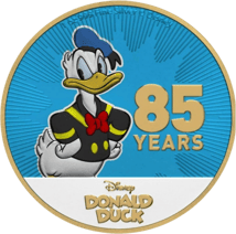 1 Unze Silber Donald Duck 85 Jahre 2019 (Auflage: 100 | coloriert | gildet)