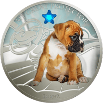 1 Unze Silber Dogs & Cats der Boxer 2013 (Polierte Platte | Auflage: 5.000)