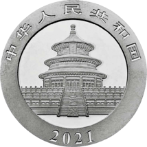 30g Silber China Panda 2021 (Goldhologramm | Auflage: 500)