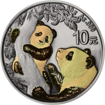 30g Silber China Panda 2021 (Goldhologramm | Auflage: 500)