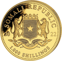 1 Unze Gold Somalia Elefant 2022