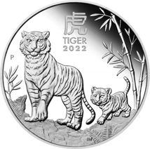1/2 Unze Silber Lunar III Tiger 2022 PP (Auflage: 4.000 | Polierte Platte)