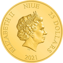1/4 Unze Gold Herr der Ringe Aragorn 2021 PP (Auflage: 250 | Polierte Platte)