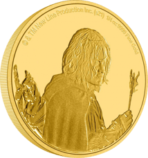 1/4 Unze Gold Herr der Ringe Aragorn 2021 PP (Auflage: 250 | Polierte Platte)