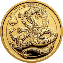 1 Unze Gold Goldener Drache 2021 (Auflage: 188 | Perth Mint)