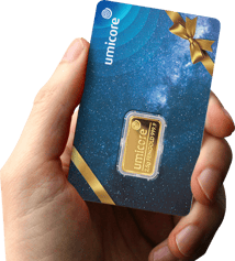 2,5g Goldbarren Umicore Geschenkbarren