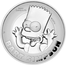 2 Unze Silber Bart Simpson 2022 PP HR (Auflage: 3.000 | Polierte Platte | High Relief)