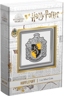 1 Unze Silber Hufflepuff Wappen 2021 PP (Auflage: 5.000 | coloriert | PP)