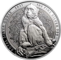 1 Unze Silber Berberaffe 2021 (Auflage: 50.000)
