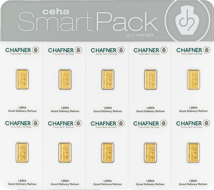 10 x 2g Goldbarren Smart Pack C. Hafner