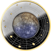 Silver Solar System Mercury (Mintage: 555 | gold-plated | Ruthenium)