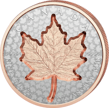 1 Unze Silber Maple Leaf Super Incuse 2022 (Auflage: 7.000 | teilvergoldet | Reverse Proof)