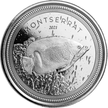 1 Unze Silber Blaugürtel-Kaiserfisch 2021 (Auflage: 25.000)