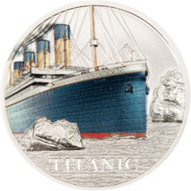 1 Unze Silber Cook Islands Titanic 2022 PP HR (Auflage: 1.912 | High Relief)