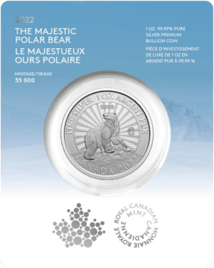 1 Unze Silber Majestic Polar Bear 2022 (Auflage:35.000)