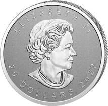 1 Unze Silber Maple Leaf 2022 (Auflage: 7.000 | Ultra High Relief | Reverse Proof)