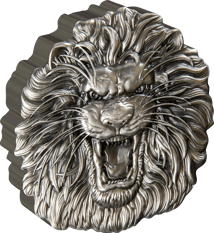 2 Unze Silber Löwe Wilde Natur 2022 HR AF (Auflage:2.000 | Antik Finish | High Relief)