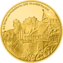 1/4 Unze Gold Herr der Ringe Bruchtal 2022 PP (Auflage: 300 | Polierte Platte)