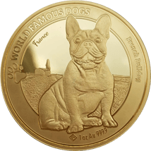 1 Unze Gold World Famous Dogs Bulldogge 2022 (Auflage: 1.000 Stück)