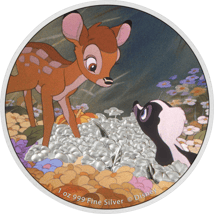 1 oz Silver Walt Disney Bambi and Flower 2022 (Mintage: 1,942 | colorized | Proof)