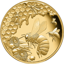 1 Unze Gold Honigbiene 200. Jubiläum 2022 PP (Polierte Platte | Auflage: 99)