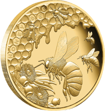 1 Unze Gold Honigbiene 200. Jubiläum 2022 PP (Polierte Platte | Auflage: 99)