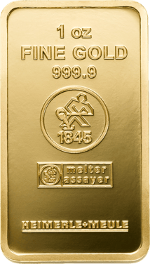 1 Unze Goldbarren Heimerle und Meule (geprägt)