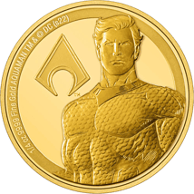 1/4 Unze Gold DC Classic Heroes Aquaman 2022 PP (Auflage: 500 | Polierte Platte)