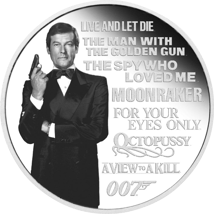 1 Unze Silber James Bond Roger Moore 2022 PP (Auflage: 5.000 | Polierte Platte)