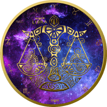 1 Unze Silber Sternzeichen Waage 2022 (Auflage: 100 | beidseitig vergoldet)