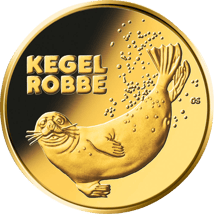 1/8 oz Gold 20 Euro Grey Seal 2022 (Return of the Wildlife | Letter: A)