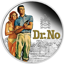 1 Unze Silber James Bond 007 - Dr. No - 60. Jubiläum 2022 PP (Auflage: 5.000 | Polierte Platte)