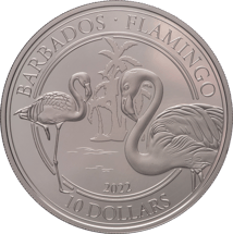 1 Unze Platin Barbados Flamingo 2022 (Auflage: 100)