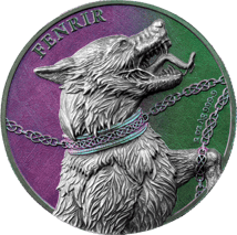 2 Unze Silber Germania Beasts Fenrir (Auflage: 999 | High Relief | coloriert)