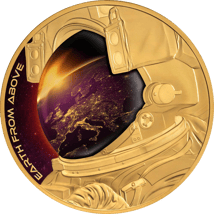 1 Unze Gold Earth From Above 2022 PP (Auflage: 99 | Polierte Platte | coloriert)