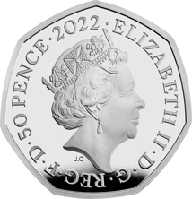 50 Pence Hogwarts Express 2022 PP (Auflage: 15.000 | coloriert | Polierte Platte)