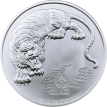 1 Unze Silber Four Guardians - Weißer Tiger 2023 (Auflage: 10.000)