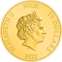 1/4 Unze Gold Herr der Ringe Schicksalsberg 2022 PP (Auflage: 300 | Polierte Platte)
