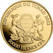 1 Unze Gold Tschad Mandala Krokodil 2022 (Auflage: 100)
