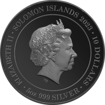 5 Unze Silber Jahr des Hasen 2023 (Auflage: 888 | Black Proof | teilvergoldet)