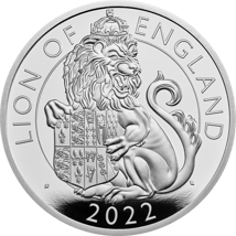 1 Unze Silber Tudor Beasts Lion of England 2022 PP (Auflage: 6.000 | Polierte Platte)