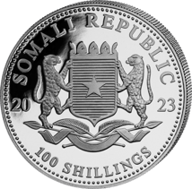 1 Unze Silber Somalia Elefant 2023 PM WMF (Auflage: 1.000 | Privymark World Money Fair Berlin)
