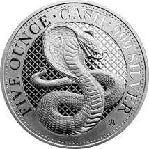 5 Unze Silber Kobra India Wildlife 2022 (Auflage: 250)