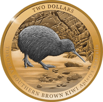 2 Unze Silber Kiwi 2023 (Auflage: 300 | Black Proof | teilvergoldet)